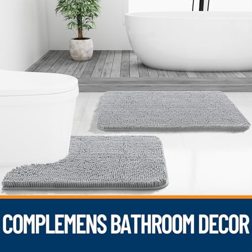 OLANLY Large Bathroom Rugs 50x30, Extra Soft Absorbent Chenille Bath Rugs - Image 7