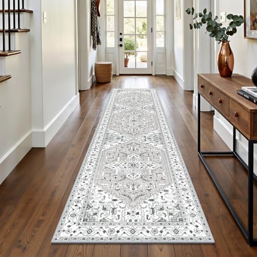 Yamaziot Washable Runner Rug, 2x8 Non-Slip Boho Vintage Hallway Kitchen Rug by Yamaziot