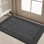 BEQHAUSE Indoor Door Mat 20" x 32", Dirt Trapper Door Mats, Charcoal by BEQHAUSE