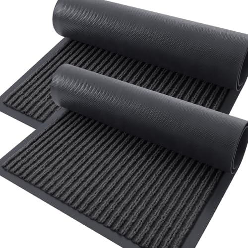 OLANLY 2-Pack Front Door Mats 47x23, Waterproof Heavy-Duty Doormats by OLANLY