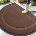 OLANLY Half Circle Front Door Mat Outside 47x32 All-Season Rubber Doormat by OLANLY