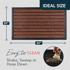 ubdyo Extra Durable Door Mat Outside Entrance (32" x 20", Bright Burgundy) - Image 2