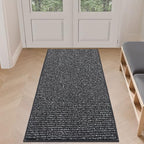 BEQHAUSE Dirt Trapper Door Mat 24"x60", Non-Slip Washable Doormat, Charcoal by BEQHAUSE