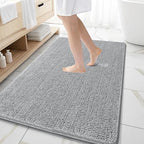 OLANLY Large Bathroom Rugs 59x35, Extra Soft Absorbent Chenille Bath Rugs by OLANLY