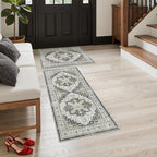 Madane 2-Piece Area Rugs Set, Small Kitchen Runner Non-Slip, Black by Madane