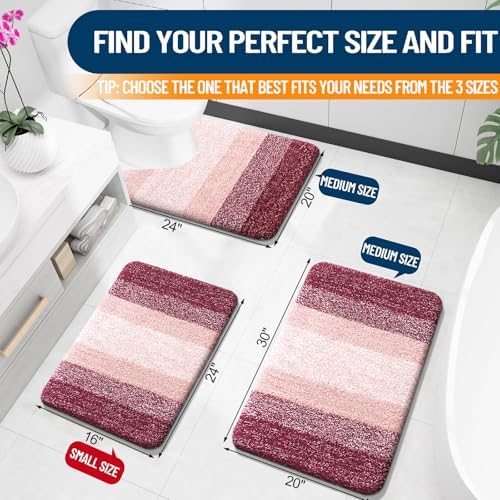 OLANLY Small Bathroom Rugs 24x16, Extra Soft Absorbent Microfiber Bath Rugs - Image 2