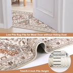 Yamaziot Washable Runner Rug, 2x8 Non-Slip Boho Vintage Hallway Kitchen Rug - Image 5