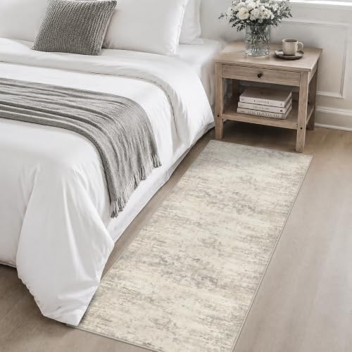 2x5 Washable Runner Rug：Modern Abstract Soft Carpet Brown Beige - Image 4