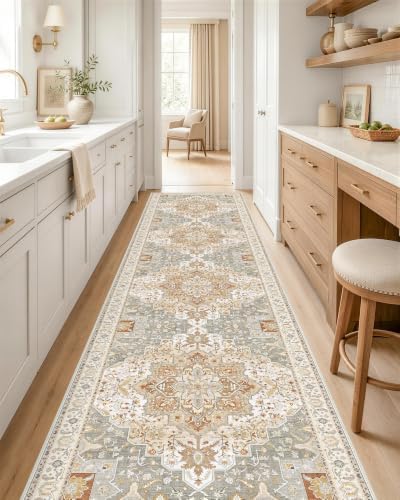 OLANLY 2x10 Washable Runner Rug, Soft Non Slip Carpet for Hallway Kitchen by OLANLY