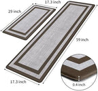 Mattitude Kitchen Mats Set of 2,Cushioned Anti-Fatigue Non-Skid Rug Sets - Image 2