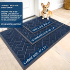 OLANLY Front Door Mat Outside 59x23, All-Season Absorbent Rubber Doormat - Image 2