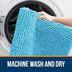 OLANLY Bathroom Runner Rugs 47x24, Extra Soft Absorbent Chenille Bath Rugs - Image 5