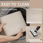 YDKGL Long Kitchen Runner Rugs Kitchen Mat Non Slip Washable Beige 17"x59" - Image 4