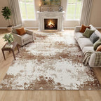 Brown Washable Rug 5x7 Area Rugs for Living Room Bedroom Carpet by Acapet