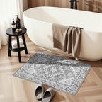 Lofus 2x3 Washable Rug for Entryway Bathroom, Non Slip Kitchen Mats Grey - Image 2