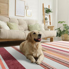 Area Rug 4x6 Red Rug Washable Rugs Non Slip Low Pile Small Carpet for Entryway, Bedroom, Kitchen, Classroom, Kids Room, Office, Dorm, Dining Room by OmpaaHomeDecor