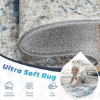 pmtsns Area Rugs 9x12 for Living Room: Washable Rug Modern Abstract Neutral Soft Non-Slip Low-Pile Indoor Large Carpet for Bedroom Dining Room Playroom Home Office (GreyBlueBrown, 9'x12') - Image 4