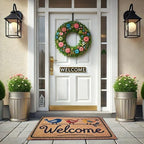Outdoor Rug Door Mat, Welcome Mat, Non-Slip Entrance Mat, Stylish Front Door Mat, Entryway Rug, 19"x31" (10. WelcomeBird) - Image 2