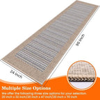 StepRite Kitchen Rugs, Kitchen Mats for Floor, 96"x24" Non-Slip Machine-Washable Kitchen Throw Rug, Absorbent Runner Rugs Office, Sink Standing Desk Mat, Decor Carpet, Khaki - Image 2