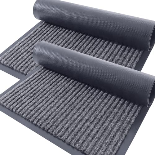 OLANLY 2-Pack Front Door Mats 47x32, Waterproof Heavy-Duty Doormats by OLANLY