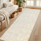 2'6''x14' Hallway Washable Runner Rug: Kitchen Carpet Retro Beige - Image 2