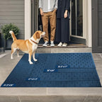 Mibao Front Door Mat Outside Entrance, 47" x 32", Heavy Duty Welcome Mat, Stain and Fade Resistant, Dirt Trapper Doormat, Super Absorbent Indoor Outdoor Entryway Mat with Non-Slip Backing, Blue - Image 6