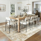 RELEANY Washable 6'x8' Abstract Area Rug for Living Room Neutral Brown - Image 3