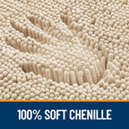 OLANLY Toilet Rugs U-Shaped 20x20, Soft Absorbent Chenille Contour Rugs - Image 3