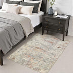 Area Rug Living Room: 3x5 Modern Washable Indoor Soft Carpet Taupe - Image 4