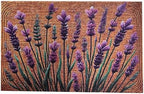 Floral Front Door Welcome Mat, Aesthetic Cute Flower Doormat, Non-Slip Outdoor Entryway Rug,19”x 31" (12.Lavender Leaf) by COMCONHMY