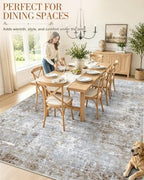 OLANLY 8x10 Washable Area Rug, Soft Non Slip Carpet for Bedroom Living Room - Image 4