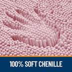 OLANLY Bathroom Runner Rugs 47x17, Extra Soft Absorbent Chenille Bath Rugs - Image 3