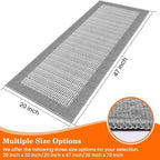 StepRite Kitchen Rugs, Kitchen Mat for Floor, 47"x20" Non-Slip Machine-Washable Commercial Floor Mat, Absorbent Heavy-Duty Rug for Office & Home, Sink Standing Mat, Entryway Carpet, Light Grey - Image 3