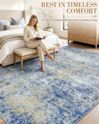 OLANLY 5x8 Washable Area Rug, Soft Non Slip Carpet for Bedroom Living Room - Image 3