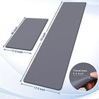 StepRite Kitchen Mats for Floor, 2-Piece Anti-Fatigue Kitchen Rugs, Grey - Image 3