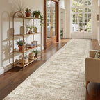 3x16 Runner Rug Non Slip,Washable Hallway Runner Rug,Brown - Image 3