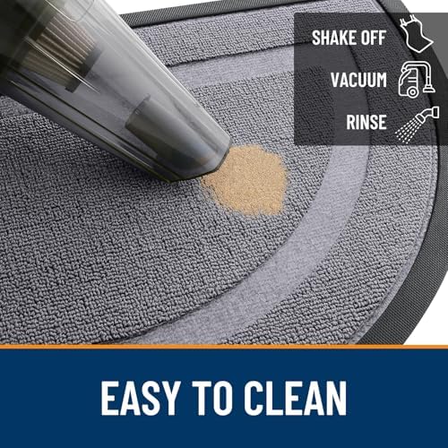OLANLY Half Circle Front Door Mat Outside 35x23 All-Season Rubber Doormat - Image 5
