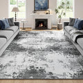 Washable Rug 6x9 Area Rugs for Living Room Bedroom Carpet, Grey Indoor Vintage Abstract Boho Large Rug Non Slip Faux Wool Rugs for Dorm, Dining Room Table, Nursery, Kids Playroom, Gray by Acapet