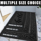 Yimobra Welcome Mats for Front Door 29.5x17, Heavy Duty Waterproof Outdoor Door Mat Outside Entrance, Non-Slip Low Profile Indoor Entryway Mat for Garage Patio, Black - Image 5