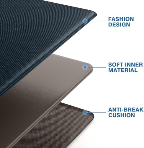 StepRite Kitchen Mats for Floor, 2-Piece Anti-Fatigue Rugs, Dark Charcoal - Image 5