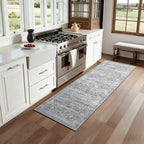 Lofus 2X6 Area Rugs for Hallways, Grey Washable Non-Slip Kitchen Runner Rug - Image 4