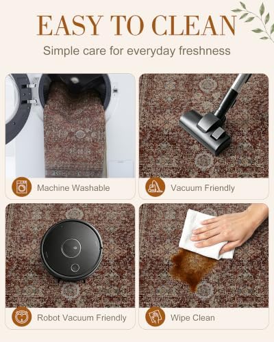 OLANLY 2x4 Washable Accent Rug Non Slip Carpet for Entryway Kitchen Bedside - Image 6