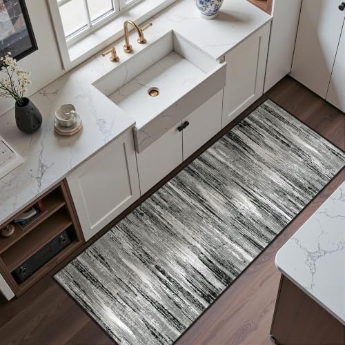 2x6 Runner Rug Non Slip,Washable Hallway Runner Rug,Black - Image 4