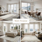8x10 Washable Area Rugs for Living Room,Bedroom,Dining Room- Neutral Beige - Image 5