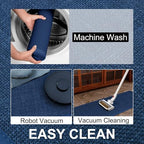 Kitchen Mats Set of 2 PCS for Floor, Washable Non Slip Rugs, Dark Blue - Image 7