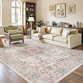 Lofus 5x7 Pink Area Rugs for Bedroom Living Room, Vintage Boho Carpet by Lofus