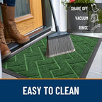 OLANLY Front Door Mat Outside 29.5x17, All-Season Absorbent Rubber Doormat - Image 6