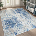 5x8 Area Rugs for Living Room Washable Bedroom Dining Room Blue Grey White by Aelenmu