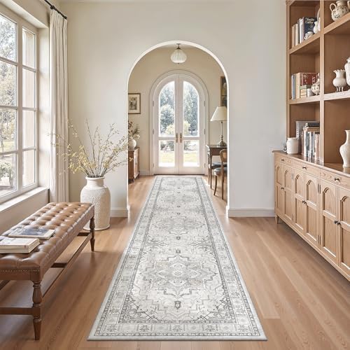 Madane Washable Runner Rugs 2x10 Long for Hallway Kitchen, Grey - Image 4