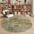 Green Round Area Rugs 4ft Washable Circle Rug for Entryway Kitchen, Non Slip Soft Low Pile Stain Resistant, Boho Circular Carpet for Living Room Bedroom Dorm Dining Room Table, Abstract Sage Green by Acapet